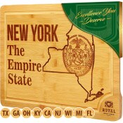 Wholesale - 15"x10" NEW YORK BAMBOO CUTTING BOARD, UPC: 850009397331